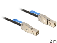 Delock – Extern SAS-kabel – SAS 12Gbit/s – 36 stifts 4x Shielded Mini MultiLane (hane) till 36 stifts 4x Shielded Mini MultiLane (hane) – 2 m – sprintlåsning