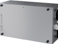 Ventilationsanlæg Systemair VSR400 inkl. SAVE Connect for App-styring og 1670W VF. Luftmængde 252 m³/h v/125 Pa og SEL 1000 J/m³.