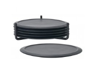 Zone Denmark Singles glassunderlag 6-pack med beholder Black