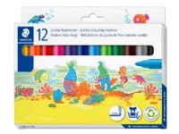 STAEDTLER fiberpenner Noris Jumbo sett med 12 stk