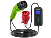 Qoltec Mobil EV-laddare med justerbar 2in1 Type2 | 11kW | CEE 5 PIN | LCD | 3 fas | Bärbar | Wallbox | 5m
