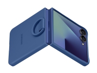 Samsung EF-PF766 - Bagsidecover til mobiltelefon - med ring - silicone - blå