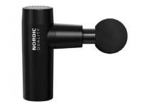 Mini massageapparat NORDIC QUALITY med 6 olika massagehuvuden, svart / 7662012