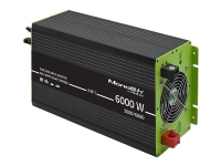 Qoltec Monolith - DC til AC-strømomformer/batterioplader/UPS - ren sinusbølge - AC 230 V / DC 12 V - 6000 Watt - RJ-12 - output-stikforbindelser: 2 - sort, grøn