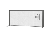 Maul Skillevæg rumdeler MAULconnecto (B x H) 120 cm x 52.75 cm Fleece Lysegrå, Antracit 9852289