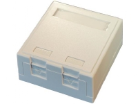 Officebox for 2 x RJ45 Keystone Konnektor hvid