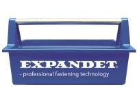 EXPANDED verktygslåda öppen med bärhandtag i mitten