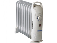 Mesko Home MS7805, Olje-elektrisk romvarmer, Olje, Innendørs, Hvit, 1000 W, 230 V
