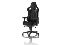 Noblechairs EPIC SERIES - Stol - direktør - armlener - T-formet - tipping - roterende - aluminium, polyuretan, stål, PU-kunstlær, åpencelleskum - svart