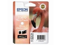 Epson T0870 - 2-pack - 11.4 ml - glanset - original - blister - blekkoptimeringspatron - for Stylus Photo R1900 Skrivere & Scannere - Blekk, tonere og forbruksvarer - Blekk