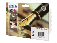 Epson 16XL Multipack - 4-pack - XL - svart, gul, cyan, magenta - original - blister - blekkpatron - for WorkForce WF-2010, 2510, 2520, 2530, 2540, 2630, 2650, 2660, 2750, 2760 Skrivere & Scannere - Blekk, tonere og forbruksvarer - Blekk