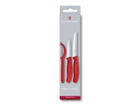 Victorinox VX6711131, Kniv sett, Plast, Rød, 8 cm, 11 cm, 3 stykker Kjøkkenutstyr - Kniver og bryner - Kjøkkenkniver