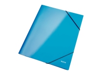 Leitz WOW – 3-flikhållare – för A4 – kapacitet: 250 ark – blå-metallic