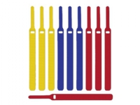 LTC BASIC STRAPS – Kabelsamlare – 17 cm – blå gul röd (paket om 10)