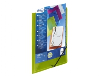Plastmappe PP ELBA A4 lime m/3 klapper & elastik - (12 stk.) Arkivering - Elastikmapper & Chartekker - Andre