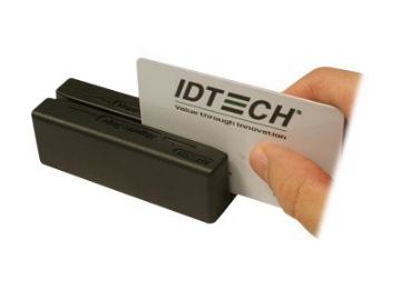 ID TECH MiniMag Intelligent Swipe Reader IDMB-3341 - Magnetisk kortlæser (Spor 1, 2 & 3) - USB, wedge-kobling til - sort
