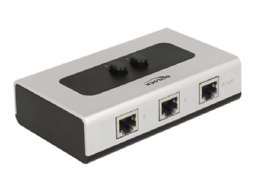 Delock Switch RJ45 10/100/1000 2 port manual bidirectional - Switch - 2 ...