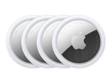 Apple AirTag (2nd generation) - Anti-tab Bluetooth-tag for mobiltelefon, tablet, smart watch (pakke med 4) - for iPhone/iPad/iPod
